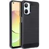 FORCELL CUSTODIA B-CASE TPU SILICONE COVER CASE PER REALME 10 5G CARBON METAL BLACK
