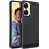 FORCELL CUSTODIA B-CASE TPU SILICONE COVER CASE PER REALME C55 CARBON METAL BLACK