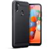 FORCELL CUSTODIA B-CASE TPU SILICONE COVER CASE PER SAMSUNG GALAXY A11 - M11 CARBON METAL BLACK