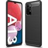 FORCELL CUSTODIA B-CASE TPU SILICONE COVER CASE PER SAMSUNG GALAXY A13 4G CARBON METAL BLACK