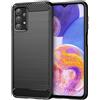 FORCELL CUSTODIA B-CASE TPU SILICONE COVER CASE PER SAMSUNG GALAXY A23 5G A236 CARBON METAL BLACK