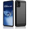 FORCELL CUSTODIA B-CASE TPU SILICONE COVER CASE PER SAMSUNG GALAXY A51 4G CARBON METAL BLACK