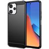 FORCELL CUSTODIA B-CASE TPU SILICONE COVER CASE PER XIAOMI REDMI 12 4G - 5G CARBON METAL BLACK