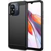 FORCELL CUSTODIA B-CASE TPU SILICONE COVER CASE PER XIAOMI REDMI 12C CARBON METAL BLACK
