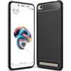 FORCELL CUSTODIA B-CASE TPU SILICONE COVER CASE PER XIAOMI REDMI 5A CARBON METAL BLACK