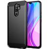 FORCELL CUSTODIA B-CASE TPU SILICONE COVER CASE PER XIAOMI REDMI 9 CARBON METAL BLACK