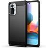 FORCELL CUSTODIA B-CASE TPU SILICONE COVER CASE PER XIAOMI REDMI NOTE 11 PRO 5G CARBON METAL BLACK