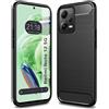 FORCELL CUSTODIA B-CASE TPU SILICONE COVER CASE PER XIAOMI REDMI NOTE 12 5G CARBON METAL BLACK