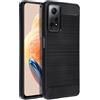 FORCELL CUSTODIA B-CASE TPU SILICONE COVER CASE PER XIAOMI REDMI NOTE 12 PRO 4G CARBON METAL BLACK