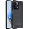 FORCELL CUSTODIA B-CASE TPU SILICONE COVER CASE PER XIAOMI REDMI NOTE 12 PRO 5G CARBON METAL BLACK