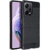 FORCELL CUSTODIA B-CASE TPU SILICONE COVER CASE PER XIAOMI REDMI NOTE 12 PRO+ 5G CARBON METAL BLACK