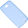 USLIM ULTRA SLIM CUSTODIA TPU SILICONE 0,3MM COVER CASE PER LG L90 D405 BLU