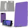 SONY CUSTODIA ORIGINALE LEATHER FLIP CASE BOOK PER XPERIA Z3 COMPACT PURPLE