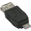 TRUSTECH START ADATTATORE CONNETTORE USB FEMMINA TO MICROUSB MASCHIO BLACK