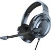 BASEUS CUFFIE GAMING ON-EAR GAMING GAMO IMMERSIVE 3D GAME PER PC USB CON MICROFONO LIGHT BLUE
