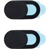 MAXY 2X WEBCAM COVER SLIDER TAPPO PRIVACY PROTECTION COPRI FOTOCAMERA TABLET LAPTOP PC MAC SMARTPHONE BLACK