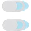 MAXY 2X WEBCAM COVER SLIDER TAPPO PRIVACY PROTECTION COPRI FOTOCAMERA TABLET LAPTOP PC MAC SMARTPHONE WHITE