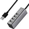 HOCO HUB ORIGINALE MULTIPORTA CIABATTA 4X USB CON CAVO USB GREY