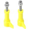 MAXY SET 2PZ VITE CON BULLONE A POMELLO HRK213 YELLOW PER GOPRO NYLOX TREVI AKASO APEXCAM COOAU WOLFANG EZVIZ