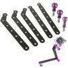 MAXY SET BACCHETTE BRACCIO SNODABILE ST-45 PURPLE PER GOPRO NYLOX TREVI AKASO APEXCAM COOAU WOLFANG EZVIZ
