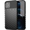 FORCELL THUNDER CUSTODIA TPU SILICONE COVER CASE PER APPLE IPHONE 12 - 12 PRO BLACK