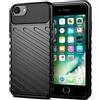 FORCELL THUNDER CUSTODIA TPU SILICONE COVER CASE PER APPLE IPHONE 7 - 8 - SE (2020) - SE (2022) BLACK