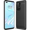 FORCELL FORELL CUSTODIA B-CASE TPU SILICONE COVER CASE PER HUAWEI P40 PRO CARBON METAL BLACK