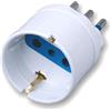 TRUSTECH SL1006 PRESA ADATTATORE CON SPINA 10A PRESA 2P-T 10A SCHUKO WHITE