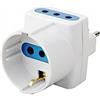 TRUSTECH SL10432 PRESA MULTIPLA ADATTATORE CON SPINA 10A + 2 PRESE 10A + 1 SCHUKO WHITE