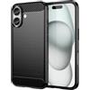 BCASE CUSTODIA B-CASE TPU SILICONE COVER CASE PER APPLE IPHONE 16 CARBON METAL BLACK