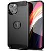 MAXY CUSTODIA B-CASE TPU SILICONE COVER CASE PER APPLE IPHONE 12 PRO MAX CARBON METAL BLACK