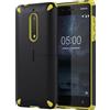 NOKIA CUSTODIA ORIGINALE RUGGED IMPACT SILICONE COVER CASE CC-502 PER NOKIA 5 LEMON BLACK