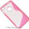MAXY SSYL CUSTODIA TPU SILICONE COVER CASE PER APPLE IPHONE 4 - 4S PINK-TRASPARENTE