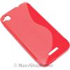 MAXY SSYL CUSTODIA TPU SILICONE COVER CASE PER HTC DESIRE 320 RED