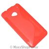 MAXY SSYL CUSTODIA TPU SILICONE COVER CASE PER HTC ONE M7 RED
