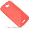 MAXY SSYL CUSTODIA TPU SILICONE COVER CASE PER HTC ONE S RED