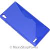 MAXY SSYL CUSTODIA TPU SILICONE COVER CASE PER HUAWEI ASCEND P6 BLUE