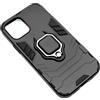 RING ARMOR CUSTODIA ALTA PROTEZIONE CON ANELLO PER APPLE IPHONE 12 - 12 PRO BLACK