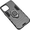 RING ARMOR CUSTODIA ALTA PROTEZIONE CON ANELLO PER APPLE IPHONE 12 PRO MAX BLACK