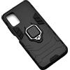 RING ARMOR CUSTODIA ALTA PROTEZIONE CON ANELLO PER SAMSUNG GALAXY A03S A037 BLACK