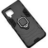 RING ARMOR CUSTODIA ALTA PROTEZIONE CON ANELLO PER SAMSUNG GALAXY A42 5G A426 BLACK