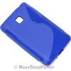 MAXY SSYL CUSTODIA TPU SILICONE COVER CASE PER LG OPTIMUS L3-2 E430 BLU