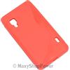 MAXY SSYL CUSTODIA TPU SILICONE COVER CASE PER LG OPTIMUS L5-2 E460 RED