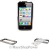 TURTLE BRAND CUSTODIA METAL BUMPER ALLUMINIUM PER APPLE IPHONE 4 - 4S SILVER