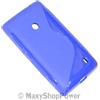 MAXY SSYL CUSTODIA TPU SILICONE COVER CASE PER NOKIA LUMIA 520 - 525 BLUE