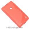 MAXY SSYL CUSTODIA TPU SILICONE COVER CASE PER NOKIA LUMIA 520 - 525 RED