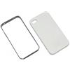 XQISIT CUSTODIA ORIGINALE COVER IPLATE FRAME PER APPLE IPHONE 4 - 4S WHITE-GREY