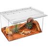 KAKOOTI Terrario per rettili, 35,6 x 16,5 x 20,5 cm, contenitore magnetico in acrilico, per serpenti, tarantole, granchi eremiti, ragni saltatori, iguana, geco leopardo, drago barbuto, insetti,