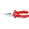 KNIPEX Pinza per meccanica - con becchi mezzotondi con tronchese (pinza a becchi di cicogna) cromata isolati ad immersione, collaudati VDE, 26 17 200