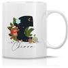 Generico Tazza Mug in Ceramica Natalizia Personalizzata con Nome e Iniziale Idea Regalo Festa Colazione Natale Amici Fratelli Sorelle Famiglia Decorazioni Natalizie Divertente Simpatica The Latte Caffè Tisana